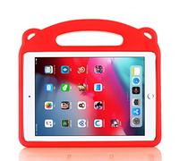 ZiHang Coque Silicone iPad 10.2 2019, iPad Air 3 10.5, Enfant Antichoc Housse de Protection Renforcé, Etui Léger pour iPad Pro 10.5 Pouces, Très Résistante avec Poignée de Transport (Rouge)