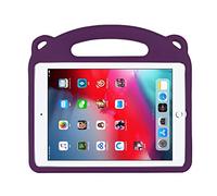 ZiHang Coque Silicone iPad 10.2 2019, iPad Air 3 10.5, Enfant Antichoc Housse de Protection Renforcé, Etui Léger pour iPad Pro 10.5 Pouces, Très Résistante avec Poignée de Transport (Violet)