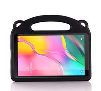 ZiHang Coque Silicone Samsung Galaxy Tab A 10.1 T510 T515, Enfant Antichoc Housse de Protection Renforcé, Etui Léger pour Galaxy Tab A 10.1 T510 T515, Très Résistante avec Poignée de Transport (Noir)