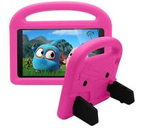 ZiHang Enfants Coque pour Amazon Fire 7 2017/2015, Durable, en Mousse EVA Enfants Proof Poignée de Transport Antichoc Housse Construit dans Béquille pour Amazon Fire 7 2017/2015 (Rose Rouge)