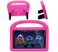 ZiHang Enfants Coque pour Amazon Fire HD 8 2018/2017 / 2016, Durable, en Mousse EVA Enfants Proof Poignée de Transport Antichoc Housse Construit dans Béquille pour Amazon Fire HD 8 (Rose Rouge)