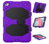 ZiHang Étui Compatible avec iPad Mini 4 / Mini 5, Coque de Protection avec 3 Couches Blindage Épaisses Résistant aux Chocs, Robuste avec Support pour iPad Mini 4 / Mini 5 (Pourpre)