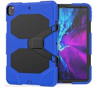 ZiHang Étui Compatible avec iPad Pro 12.9 2020 & 2018, Coque de Protection avec 3 Couches Blindage Épaisses Résistant aux Chocs, Robuste avec Support pour iPad Pro 12.9 2020 & 2018 (Bleu)