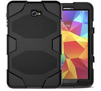 ZiHang Étui Compatible avec Samsung Galaxy Tab A 10.1 T580 T585, Coque de Protection avec 3 Couches Blindage Épaisses Résistant aux Chocs, Robuste avec Support pour Galaxy Tab A 10.1 (Noir)