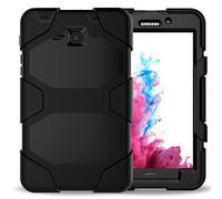 ZiHang Étui Compatible avec Samsung Galaxy Tab A 7.0 T280 T285, Coque de Protection avec 3 Couches Blindage Épaisses Résistant aux Chocs, Robuste avec Support pour Galaxy Tab A 7.0 (Noir)