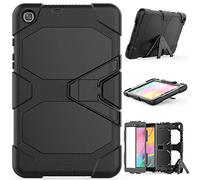 ZiHang Étui Compatible avec Samsung Galaxy Tab A 8.0 T290 T295 2019, Coque de Protection avec 3 Couches Blindage Épaisses Résistant aux Chocs, Robuste avec Support pour Galaxy Tab A 8.0 (Noir)