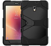 ZiHang Étui Compatible avec Samsung Galaxy Tab A 8.0 T380 T385 2017, Coque de Protection avec 3 Couches Blindage Épaisses Résistant aux Chocs, Robuste avec Support pour Galaxy Tab A 8.0 (Noir)