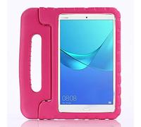 ZiHang Lenovo Tab 4 8 Plus 2017 Cas - EVA Stand Étui Enfants Housse Antichoc Protecteur Coque avec Convertible Poignée pour Tablette Lenovo Tab 4 8 Plus 2017 (Rose Rouge)