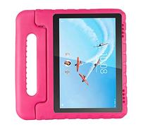 ZiHang Lenovo Tab E10 10.1 2019 Cas - EVA Stand Étui Enfants Housse Antichoc Protecteur Coque avec Convertible Poignée pour Tablette Lenovo Tab E10 10.1 2019 (Rose Rouge)