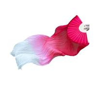 ZIHDKE 1 Paire d'éventails en Soie dégradée for Femme, Imitation Longue de 150 cm, for la Danse du Ventre et l'entraînement des Danseuses. pour Orientale(Color 3)
