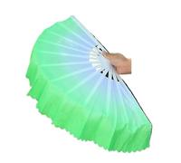 ZIHDKE 1 Paire d'éventails Lourds for Danse du Ventre, à Double Lame et poignée en Plastique, for Adultes pour Orientale(Light Green,2pcs Right Hand)