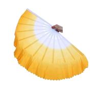 ZIHDKE 1 Paire d'éventails Lourds for Danse du Ventre, à Double Lame et poignée en Plastique, for Adultes pour Orientale(Orange,1pcs Right+1pcs Left)