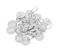 ZIHDKE 30Pcs Numbered Key Tags 1-30 Stainless Steel Round Hanging Metal Keychain Sign Elegant Design for Organizing Keys pour Hôtels