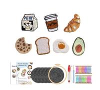 ZIHDKE Kit de Dessous Verre brodé avec Aiguille à poinçon, 1 Ensemble, décoration Magique for la Maison, Fils, Point Croix, Cadeau Artistique Artisanal pour Soi-même(Color3)