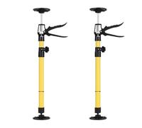ZIHDKE Lot de 2 vérins télescopiques en Acier for Armoire, Support Mural, Outil Construction, Levage Manuel antidérapant pour Armoire(Yellow,L)