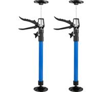 ZIHDKE Lot de 2 vérins télescopiques en Acier for Armoire, Support Mural, Outil Construction, Levage Manuel antidérapant pour Armoire(Blue)