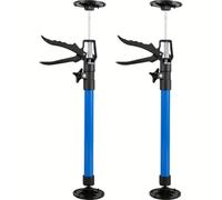 ZIHDKE Lot de 2 vérins télescopiques en Acier for cloisons sèches, Outil Levage Manuel Extensible et antidérapant pour Armoire(Blue,30-59cm)