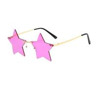 ZIHDKE Lot de 20 lunettes soleil en forme d'étoile, pentagramme amusant, décoration Noël, fête, sans monture Pour Party Annivesaire(Purple)