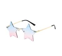 ZIHDKE Lot de 20 lunettes soleil en forme d'étoile, pentagramme amusant, décoration Noël, fête, sans monture Pour Party Annivesaire(Blue Pink)