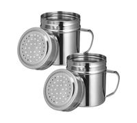 ZIHDKE Poignée de pot d'assaisonnement, Shaker dragage, récipient à poivre en acier inoxydable, arôme, outil cuisine, ensemble condiments 2 pièces pour Épices