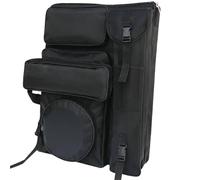 ZIHDKE Sacoche pour Portfolio d'art Sac d'art Pliable for Planche à Dessin, étui de Portefeuille d'art de Peinture, Sac de Dessin d'artiste étanche, Sac à Dos(Black)