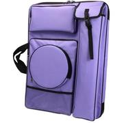 ZIHDKE Sacoche pour Portfolio d'art Sac de Portefeuille d'art, Sac à bandoulière étanche for Dessin, Croquis en Plein air, Grand Sac de Rangement for Dessin, étui de Portefeuille d'art(Light Purple)