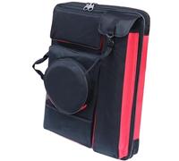 ZIHDKE Sacoche pour Portfolio d'art Sac de Portefeuille d'art, Sac à bandoulière étanche for Dessin, Croquis en Plein air, Grand Sac de Rangement for Dessin, étui de Portefeuille d'art(Red and Black)