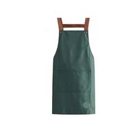 ZIHDKE Tablier de cuisine for hommes et femmes, imperméable à l'huile, avec poches avant, bavoir réglable, tablier Chef for la maison, Restaurant, salon thé, café Pour Barbecue(Green)