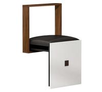 ZIHESY Chaise Pliante Murale Tabouret Mural Tabouret de Changement de Chaussures Invisible, Ultra-Mince Après Pliage Gain de Place, pour Chambre/Foyer/Vestiaire(Dark Brown)