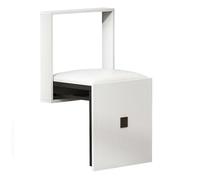 ZIHESY Chaise Pliante Murale Tabouret Mural Tabouret de Changement de Chaussures Invisible, Ultra-Mince Après Pliage Gain de Place, pour Chambre/Foyer/Vestiaire(White)
