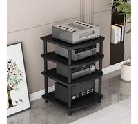ZIHESY Support Multimédia Meuble HiFi Étagère Multimédia en Bois, Meuble Chaine HiFi avec Support Audio 2/3/4/5 Niveaux en Bois, pour DVD Console de Jeu Amplificateurs(89cm/35in)