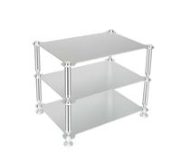 ZIHESY Supports en Aluminium - Meuble HiFi 3-Tier Meuble de Rangement, Support pour Projecteur Capacité de Charge 3 kg, pour Lecteurs DVD/Décodeurs de Câbles