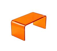 Zihpil Présentoir en Acrylique Transparent en Forme De C | Petite Table Flottante Polyvalente pour Cupcakes, Objets De Collection, Vitrine, Escabeau, Décoration De Table,Orange,42.5 * 26.6 * 40cm