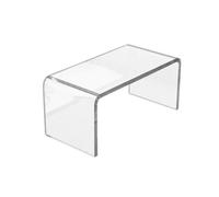 Zihpil Présentoir en Acrylique Transparent en Forme De C | Petite Table Flottante Polyvalente pour Cupcakes, Objets De Collection, Vitrine, Escabeau, Décoration De Table,Clear,30.5 * 19.5 * 22cm