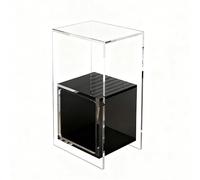 Zihpil Table D'Appoint en Acrylique Transparent Basse Canapé D'Appoint à 3 Niveaux, éTagèRe De Rangement pour Salon, Table D'Appoint Pratique Polyvalente,Noir