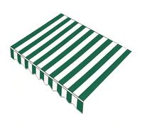 ZIHQRgE Extérieur Auven de Rechange Protection Solaire 280x245cm 360x300cm, Rayures Vertes et Blanches Tissu Imperméable pour Cour, Terrasse, Magasins(235x195cm)