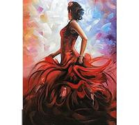 Ziiajune DIY 5D Diamond Painting Kits Femme, Diamant Peinture Point De Croix Broderie Danseur, Strass Complet Image Arts Pour Peinture Salon Chambre Décoration Sticker Mural 30x40cm