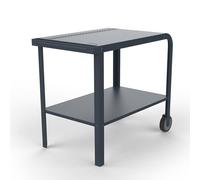 ZiiPa - Desserte Extérieure Vallone Ardoise - Table d'Appoint pour Four à Pizza & Barbecue - Compatible Fours Piana à Pellets & Gaz - Acier Thermolaqué - Rangement Intégré - 4 Coloris