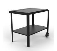 ZiiPa - Desserte Extérieure Vallone Charbon - Table d'Appoint pour Four à Pizza & Barbecue - Compatible Fours Piana à Pellets & Gaz - Acier Thermolaqué - Rangement Intégré - 4 Coloris