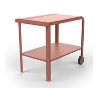 ZiiPa - Desserte Extérieure Vallone Terracotta - Table d'Appoint pour Four à Pizza & Barbecue - Compatible Fours Piana à Pellets & Gaz - Acier Thermolaqué - Rangement Intégré - 4 Coloris