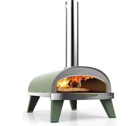 ZiiPa Four à pizza Piana - au bois - avec thermomètre - Eucalyptus - pour pizzas de ø 30 cm