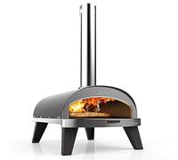 ZiiPa Four à pizza Piana à pellets avec une plaque tournante pour une cuisson 360°, Thermomètre intégré-Ardoise