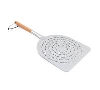 ZiiPa • Pelle à Pizza Perforée Eva • Aluminium Anodisé Léger • Manche en Bois de Hêtre Ergonomique • Anti-Adhésif • Bord Biseauté • 65 x 30,5 cm