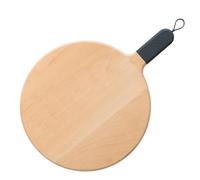 ZiiPa • Planche à Pizza SORA Ø31 cm • Bois de Hêtre Premium • Poignée Silicone Colorée • Design Chic et Résistant (Ardoise)