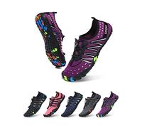 ziitop Chaussures de bain pour femme et homme,Séchage rapide,Chaussures aquatiques,Trous de drainage,Chaussures de natation,Unisexe,Pieds nus,Pour kayak, gym, trail, randonnée, Violet 2000, 36 EU