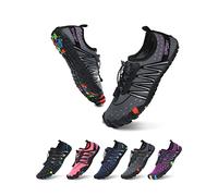 ziitop Chaussures de bain pour femme et homme,Séchage rapide,Chaussures aquatiques,Trous de drainage,Chaussures de natation,Unisexe,Pieds nus,Pour kayak, gym, trail, randonnée, Gris 2000, 39 EU