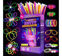 Ziitty 252 Bracelet Lumineux Fluo Soiree, 120 Bâtons Lumineux et 132 Connecteurs, Gadgets de Fête Néon pour Noël Reveillon Petits Cadeaux, Jouet Enfant, Fete Foraine, Cotillons Nouvel an 2025