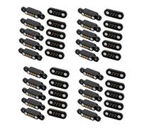 Ziiyoilh 20 Paires de Connecteurs Pogo Magnétiques à Ressort à 3 Broches, 3 Positions, Pas D'Aimants de 2,3 Mm, Trous Traversants, Sonde Mâle, Pièces de Rechange, Accessoires