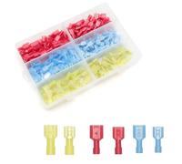 ZIJANG 200 Pièces Cosses Électriques à Sertir Nylon | Connecteurs Câble Mâles Femelles 1,25/2/5,5 mm² pour Réparation Électrique Auto et Entretien