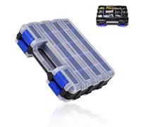 ZIJANG Boite de Rangement Vis, 34 Compartiments Boite Rangement Visserie, Double Face Organisateur de Visserie, avec Séparateurs Amovibles et Poignée, pour Vis et Petites Pièces